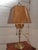 Bouillotte Table Lamp with Octagonal Hat in Printed Parchment, 1930s For Sale - Image 4 of 18