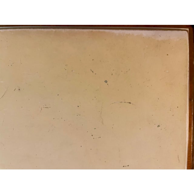Vintage Ralph Lauren Leather Coffee Table – Modern Cherry & Cream For Sale - Image 14 of 17