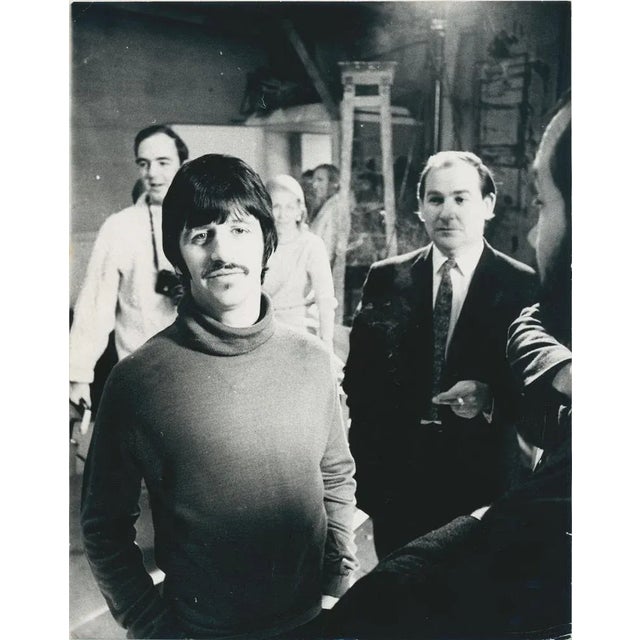 1970s The Beatles' Ringo Starr, 1970s, Black and White Photograph For Sale - Image 5 of 5