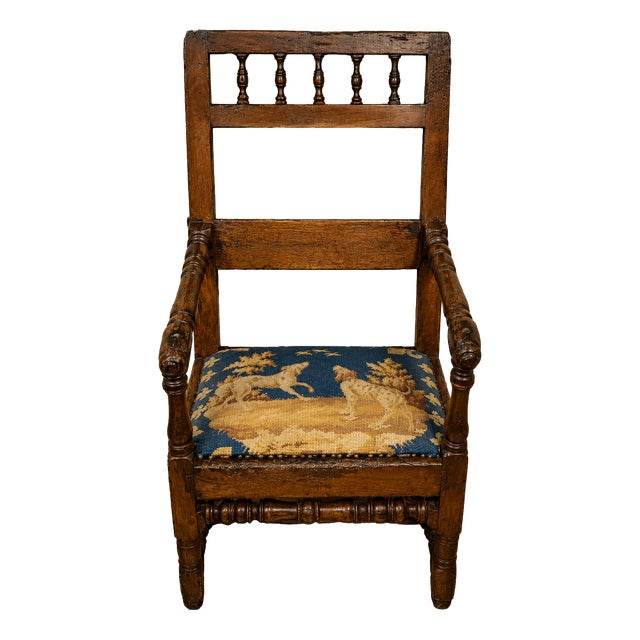 Louis XIII Armchair in Walnut, 1680 For Sale