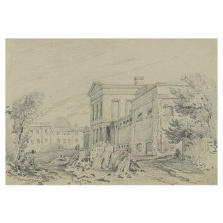 Monro, The Market House, Ryde, Isle of Wight, 1839, Graphite Drawing For Sale