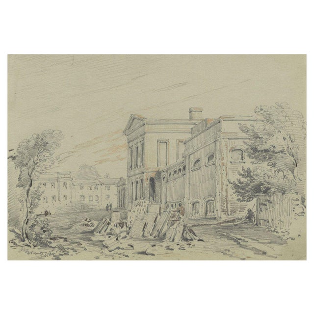 Monro, The Market House, Ryde, Isle of Wight, 1839, Graphite Drawing For Sale