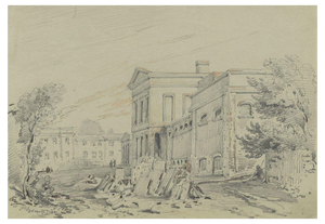Monro, The Market House, Ryde, Isle of Wight, 1839, Graphite Drawing