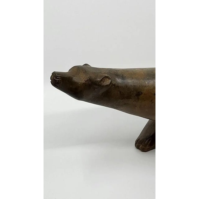 Modern Pierre Chenet, Polar Bear with Brown Patina, 2000s, Bronze For Sale - Image 3 of 7