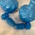 French Antique Blue Opaline Glass Vanity Bottles With Swirl Pattern - Pair For Sale - Image 3 of 6