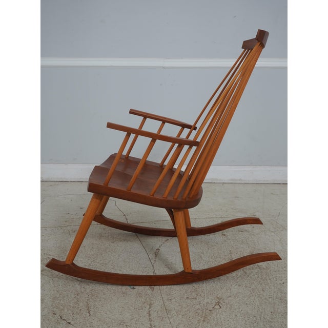 Thomas Moser Studio Made Cherry Rocking Chair | Chairish
