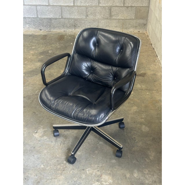 Mid-Century Modern 1980s Charles Pollock for Knoll Office Desk Chair For Sale - Image 3 of 9