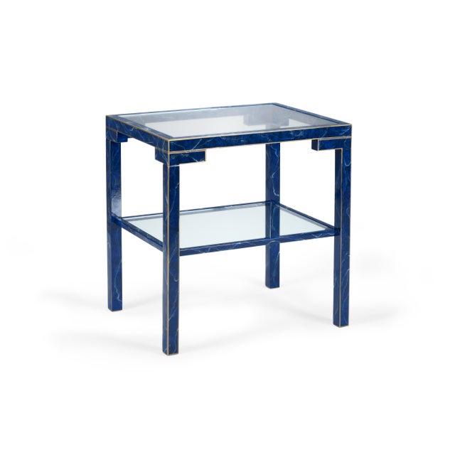 Contemporary Decker Side Table - Lapis For Sale - Image 3 of 3