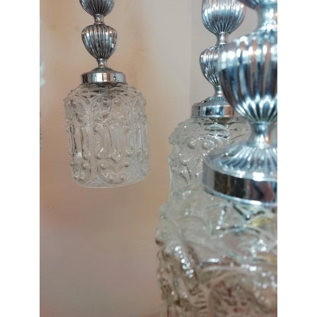 Silver Ceiling Lamp, 1960s For Sale - Image 8 of 18