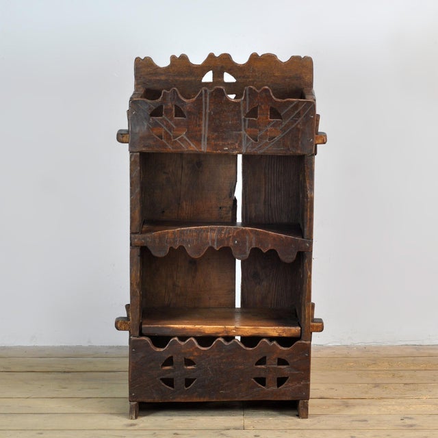 This Romanian folk art cabinet from the 1950s is a remarkable example of traditional Eastern European craftsmanship....