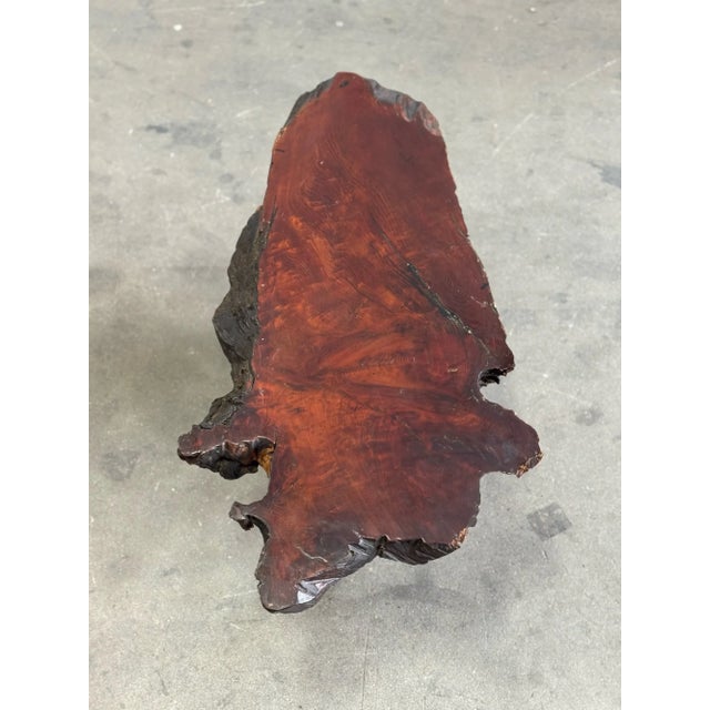 Coffee Vintage Live Edge Redwood Burl Coffee Table For Sale - Image 8 of 12