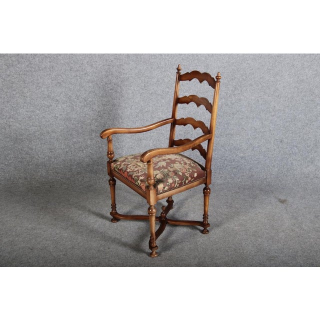 Vintage Baroque Style Armchair in Walnut, 1940 For Sale - Image 14 of 18