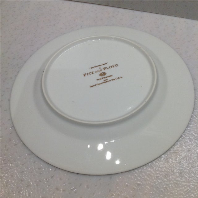 Fitz and Floyd Porcelain Christmas Plates - Set of 3 For Sale - Image 5 of 5