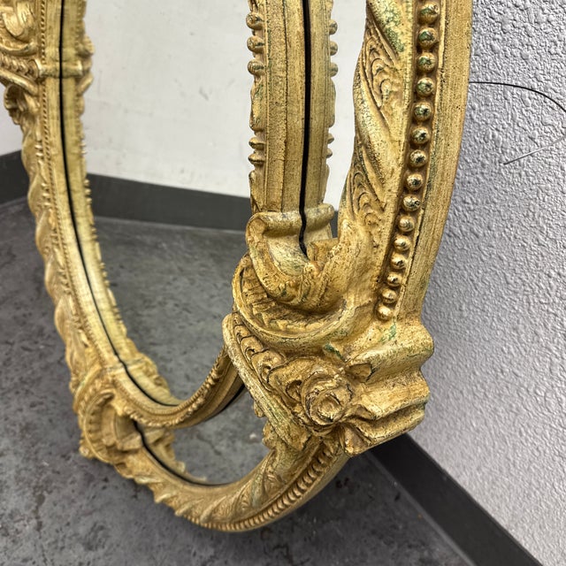 French Giltwood Cushion Wall Mirror For Sale In San Francisco - Image 6 of 12