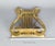 Metal Large Vintage Solid Brass Lyre Harp Adjustable Book Stand Holder For Sale - Image 7 of 7