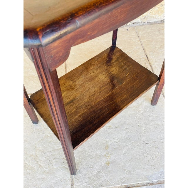Art Deco Walnut Side Table with Shelf, 1930s For Sale - Image 17 of 18