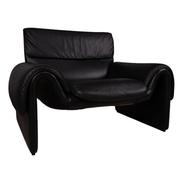 DS-2011 Lounge Chair in Black Leather from de Sede For Sale