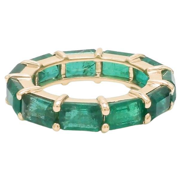 Natural 6.75 cts Zambian emerald ring 14k gold For Sale - Image 15 of 18