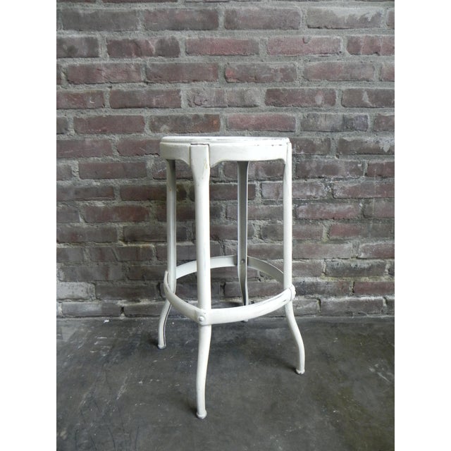 1950s Vintage Industrial Steel Stool, 1950s For Sale - Image 5 of 17
