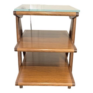 Custom Robert a.m. Stern Designed Walnut Tiered Side Table For Sale