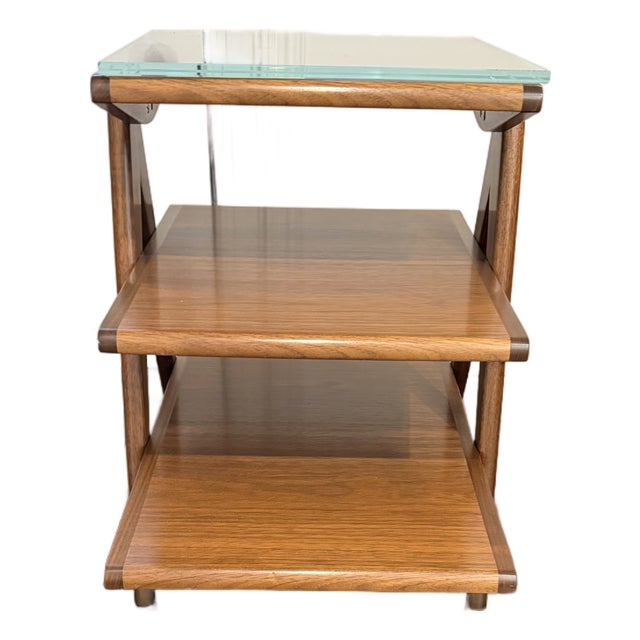 Custom Robert a.m. Stern Designed Walnut Tiered Side Table For Sale