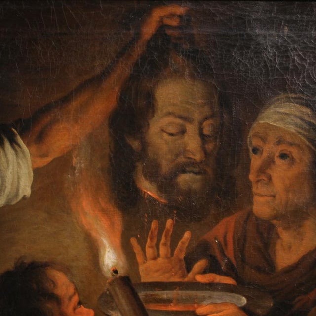 Flemish Artist, Salome with the Head of St. John the Baptist, 1820, Oil on Canvas For Sale - Image 6 of 16
