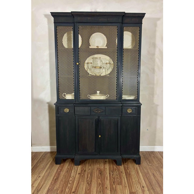 Bold, sophisticated, and one-of-a kind, this vintage bespoke display cabinet has been artistically reimagined with...