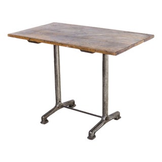 Cast Base Bistro Dining Table from Fischel, 1930s For Sale