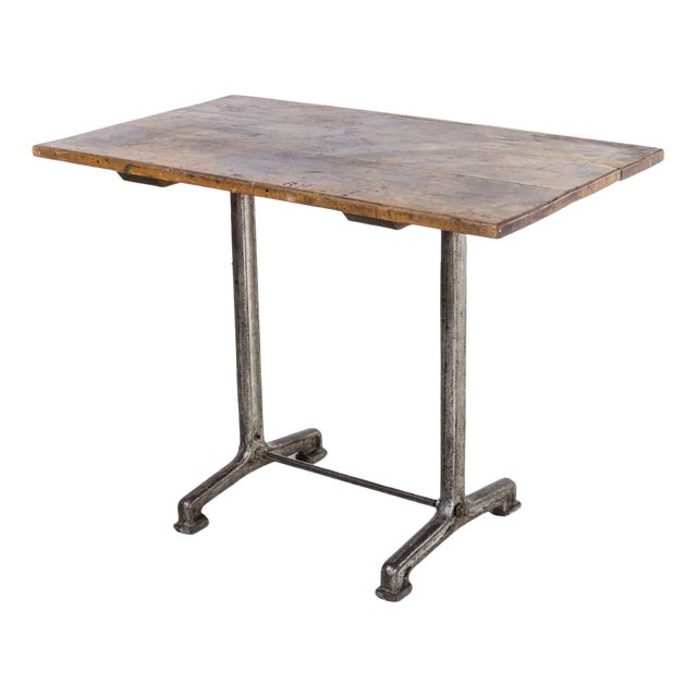 Cast Base Bistro Dining Table from Fischel, 1930s For Sale