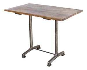 Original Cast Base Fischel Bistro Dining Table, 1930s