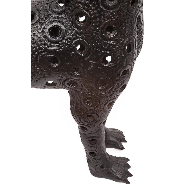 Benin Artist, Pair of Royal Leopards, 1800s, Bronze For Sale - Image 11 of 13