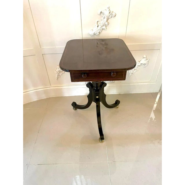 Antique Regency Rosewood Lamp Table For Sale - Image 4 of 9