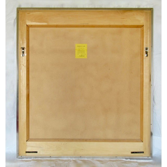 C.1970's LaBarge Chinoiserie-Style, Silver & Gold Leaf Burnished, Reverse Painted Eglomise Mirror For Sale - Image 18 of 18