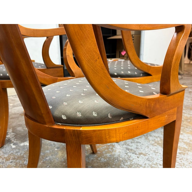 Baker Furniture Vintage Palladian Dining Chairs, Set of Six For Sale - Image 10 of 12