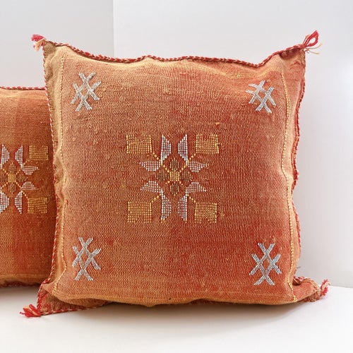 Moroccan Sabra Cactus Silk Pillow Cover A Pair