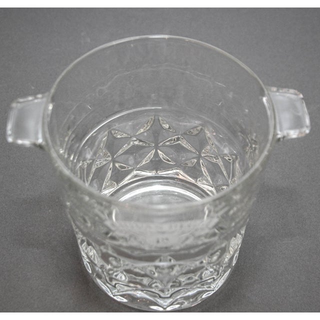 Vintage Heavy Cut Glass Ice Bucket Chivas Regal France 1980s For Sale - Image 12 of 12