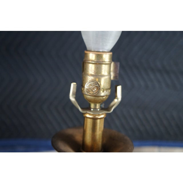 Maitland - Smith Set of 2 Maitland Smith Neoclassical Acanthus Carved Candlestick Buffet Table Lamps For Sale - Image 4 of 12