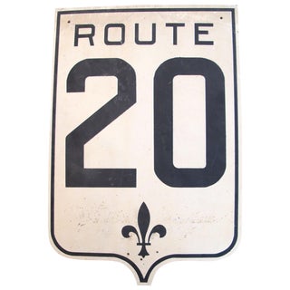 Vintage French Road Sign For Sale