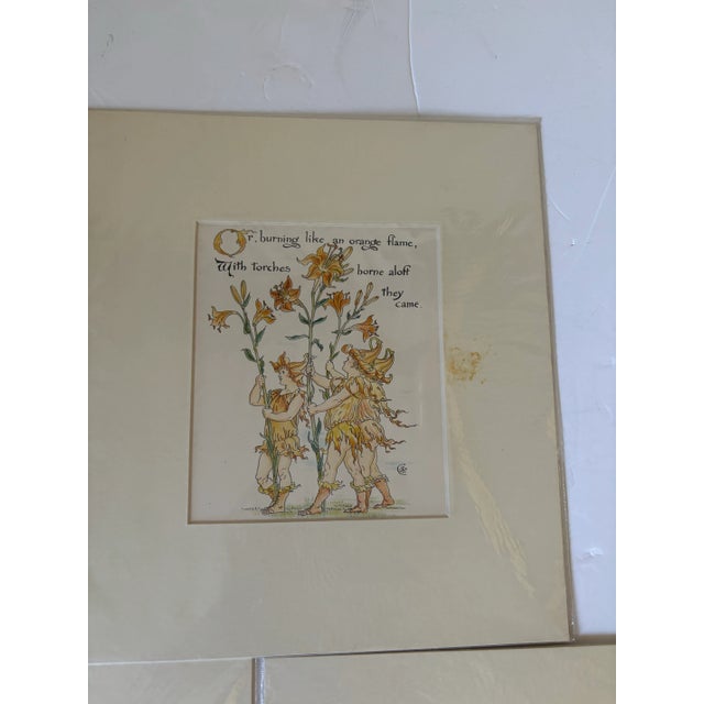 Original antique chromolith prints by Walter Crane 1889. Matted but not framed. Still wrapped and never used.