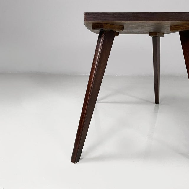 Mid-Century Modern Italian Coffe Table in Dark Wood, 1960s For Sale - Image 11 of 15