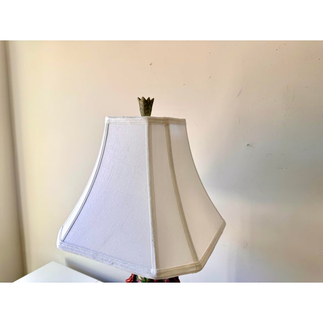 Ming Medallion Floral Crest Table Lamp For Sale - Image 12 of 12