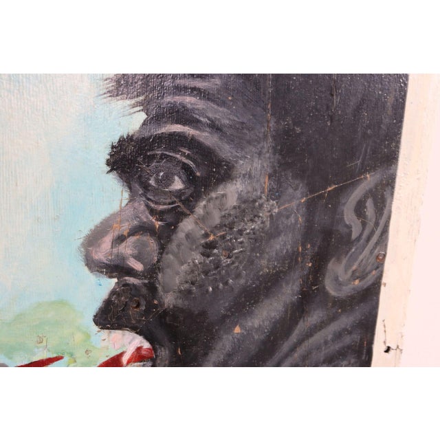 Monumental Ghanaian "Concert Party" Fragmentary Bifold Painting by Mark Anthony For Sale - Image 13 of 18
