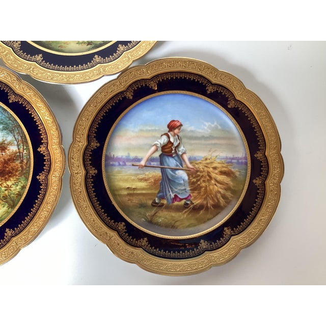 A Set of Three 1840's Sevres Porcelain Cabinet Plates For Sale - Image 9 of 12