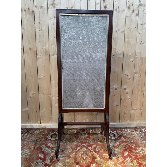 Triptych Psyche in Mahogany and Brass by Angelo Brotto, 1890s For Sale - Image 5 of 7