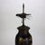 Black Antique Japanese Bronze & Mixed Metal Figural & Foliate Lamp C1920 For Sale - Image 8 of 10