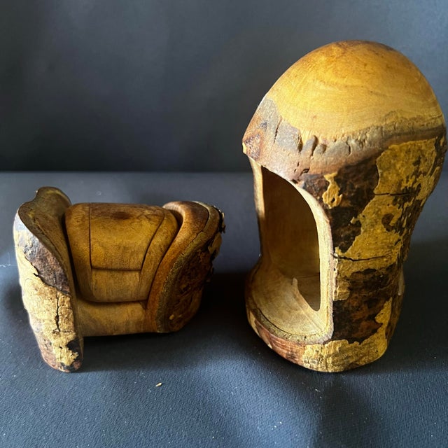 Signed Raymond Pelton 1982 Hand Carved Limb Wood Puzzle Box Sculpture For Sale In Portland, OR - Image 6 of 12