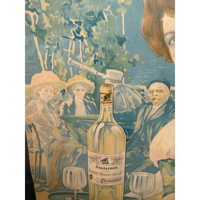 Early 20th Century Belle Epoque Advertising Artwork, Framed For Sale - Image 11 of 12