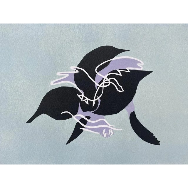 Georges Braque, Rise I (The Swan on a Blue-Green Background), 1961, Lithograph For Sale - Image 4 of 7
