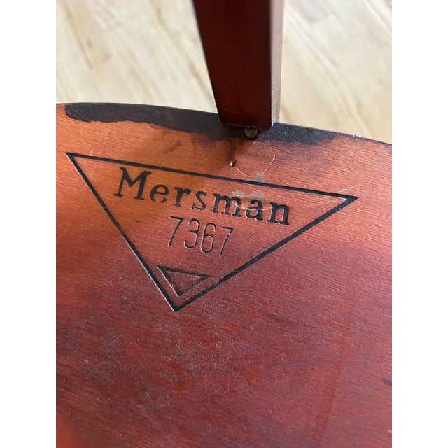 Mid 20th Century Mersman Tiered Mahogany Inlay Oval Side Table - Mersman 7367 For Sale - Image 9 of 10