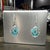 Persian Turquoise Diamond Pendant Earrings 14k WG 26.85 TCW Certified For Sale - Image 11 of 15